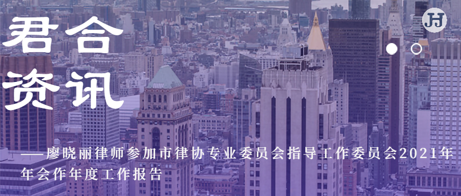 廖晓丽律师参加市律协专业委员会指导工作委员会2021年年会作年度工作报告